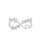 Infinity Best Couple Name Gold Diamond Pendant