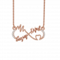 Infinity Best Couple Name Gold Diamond Pendant