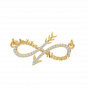 Infinity Arrow Best Couple Name Gold Diamond Pendant