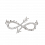 Infinity Arrow Best Couple Name Gold Diamond Pendant