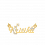 Kritika Name Personalized Gold Diamond Pendant