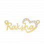 Raksha Name Personalized Gold Diamond Pendant