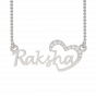 Raksha Name Personalized Gold Diamond Pendant