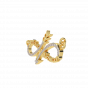 Infinity Arrow Best Couple Name Gold Diamond Pendant