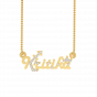 Kritika Name Personalized Gold Diamond Pendant