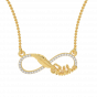 Shikha Name Personalized Gold Diamond Pendant