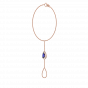 The Diamond with Color Stone Chain bracelet and ring