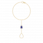 The Diamond with Color Stone Chain bracelet and ring