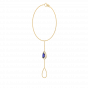 The Diamond with Color Stone Chain bracelet and ring