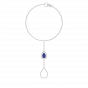 The Diamond with Color Stone Chain bracelet and ring