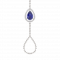 The Diamond with Color Stone Chain bracelet and ring