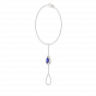 The Diamond with Color Stone Chain bracelet and ring