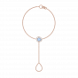 The Unshaped Gem with Diamonds Chain Bracelet and ring