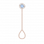 The Unshaped Gem with Diamonds Chain Bracelet and ring