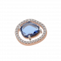 The Unshaped Gem with Diamonds Chain Bracelet and ring