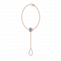 The Unshaped Gem with Diamonds Chain Bracelet and ring
