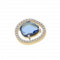 The Unshaped Gem with Diamonds Chain Bracelet and ring
