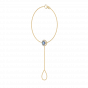 The Unshaped Gem with Diamonds Chain Bracelet and ring