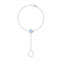 The Unshaped Gem with Diamonds Chain Bracelet and ring
