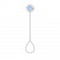 The Unshaped Gem with Diamonds Chain Bracelet and ring