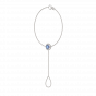 The Unshaped Gem with Diamonds Chain Bracelet and ring