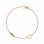 The Name and Heart with Diamonds Bracelet