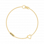 The Name and Heart with Diamonds Bracelet