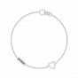 The Name and Heart with Diamonds Bracelet