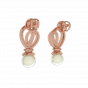 The Flying Pearls Gold Diamond & Pearl Earring