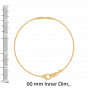 Old school love story gold and diamond bracelet For Her