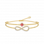 A touch of love diamond and gold bracelet