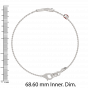 Infinty gold and diamond bracelet with Red heart