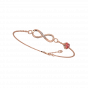Infinty gold and diamond bracelet with Red heart