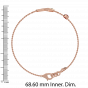 Infinty gold and diamond bracelet with Red heart