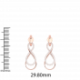 Eternal love diamond and gold earrings For Her
