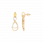 Eternal love diamond and gold earrings For Her