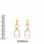 Eternal love diamond and gold earrings For Her