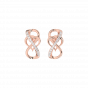 Entangled for Love diamond and gold earrings For Her