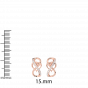 Entangled for Love diamond and gold earrings For Her
