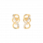 Entangled for Love diamond and gold earrings For Her