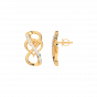 Entangled for Love diamond and gold earrings For Her