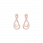 Forever love diamond and gold earrings For Her