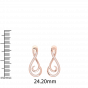 Forever love diamond and gold earrings For Her