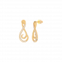 Forever love diamond and gold earrings For Her
