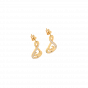 Forever love diamond and gold earrings For Her
