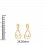 Forever love diamond and gold earrings For Her