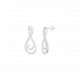 Forever love diamond and gold earrings For Her