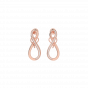 True Infinite love diamond and gold earrings For Her
