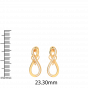 True Infinite love diamond and gold earrings For Her