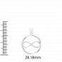 Forever Love infinity gold diamond pendant For Him